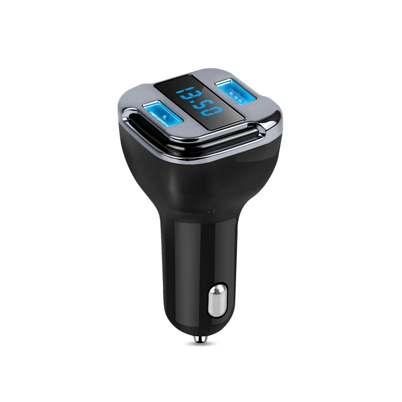

5V 4.2A Dual USB Port Mini Car Charger GPS Locate Tracker HD OLED Display Car Charging Universal for Samsung Smart Mobile Phones