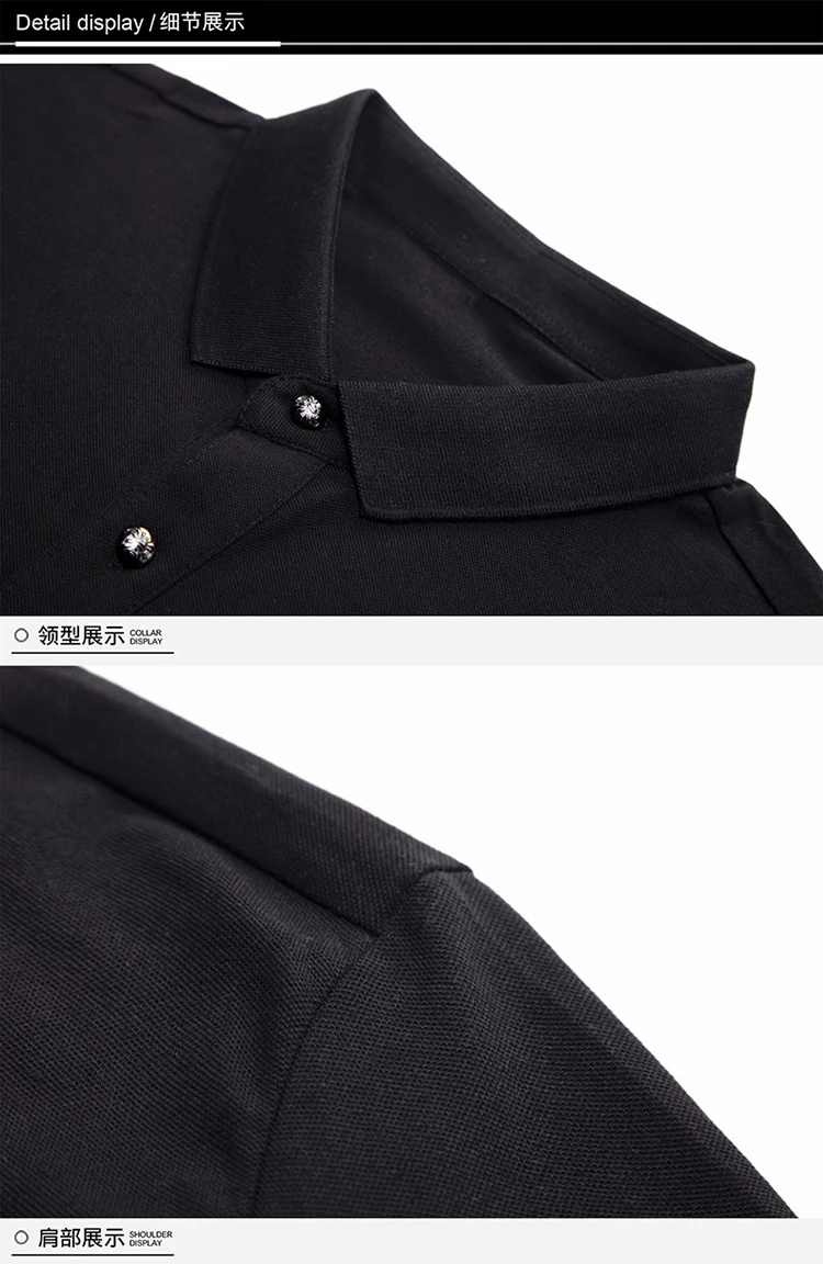 Новая рубашка поло мужская хлопковая Дышащая хорошего качества вышивка отложной воротник бизнес короткий рукав лето G1614