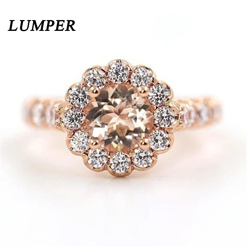LUMPER 2018 яркий посеребренные эластичные кубического циркония кольца Сияющий
