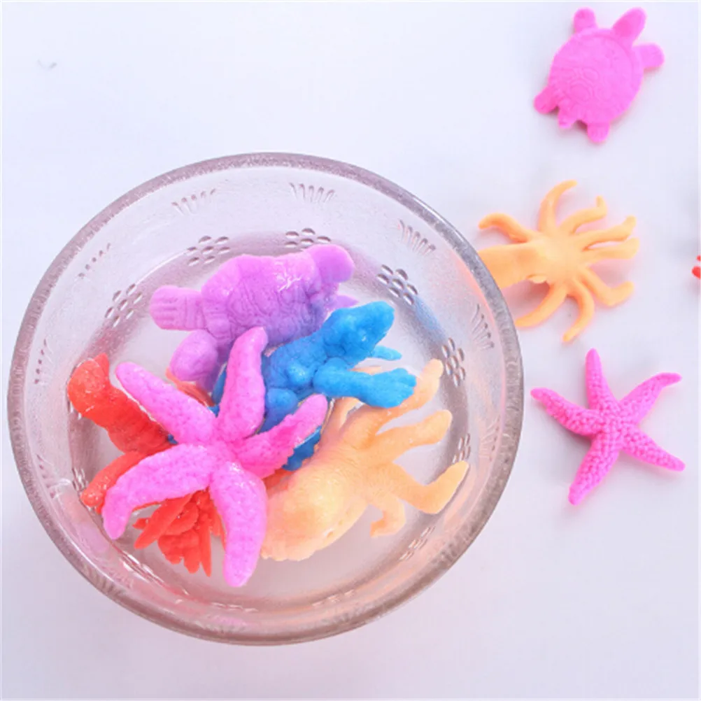 10pcslot Kids Baby Toys Boys Girls Ocean Animal Magic Growing Toy Educational In Water Sea Creature Animals Bulk Swell Gift