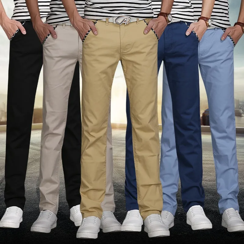 Free Shipping Men Cotton Pants 2017 Spring Summer Trousers Men's