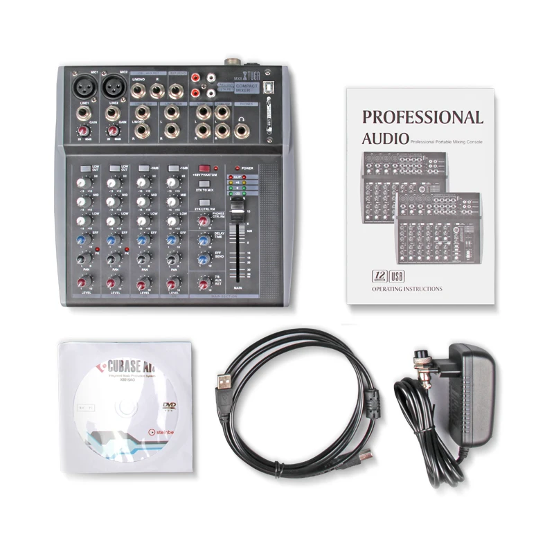 Xtuga MX8 профессиональный звуковой микшер звуковая консоль DJ машина 8 каналов