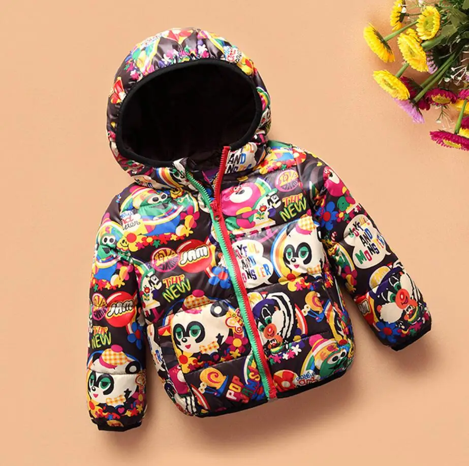 

2019 Hot !!! Regular Character New Style Cartoon Boys Winter Children Coats Long-sleeved Coat Girl's Warm Jacket Free Shipping