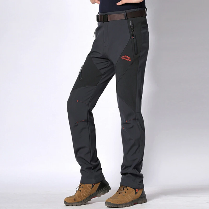 Los hombres de invierno cálido Softshell pantalones de senderismo de lana al aire libre impermeable a prueba de viento pantalones largos pantalones de deportes senderismo Camping pantalones RM017 Los hombres de invierno cálido Softshell pantalones de senderismo de lana al aire libre impermeable a prueba de viento pantalones largos pantalones de deportes senderismo Camping pantalones RM017
