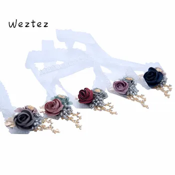 

Boutonniere Bridesmaid Corsage Hand Flowers Rose Flower Party Wrist Flower Wedding For Marriage Party Accessories D760