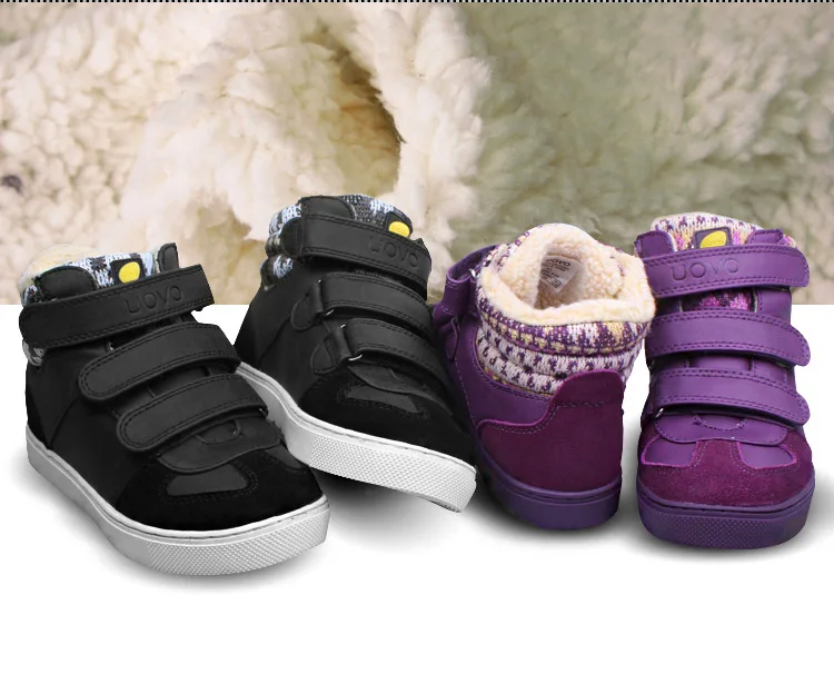 UOVO/зимняя детская обувь; брендовые теплые спортивные кроссовки для мальчиков и девочек; модная обувь; детская повседневная обувь; европейские размеры 30#-39