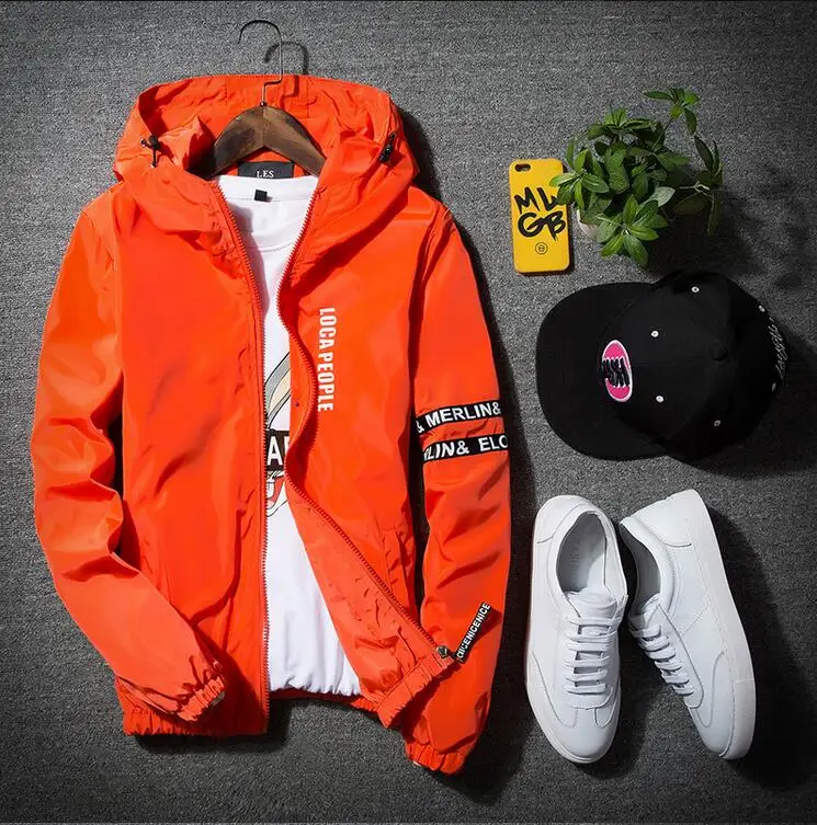 JIN JUE LES 2017 NEW Fashion Spring and Autumn Sports and Leisure Jacket Letters Printed Tide Windbreaker Men's Jacket JIN JUE LES 2017 NEW Fashion Spring and Autumn Sports and Leisure Jacket Letters Printed Tide Windbreaker Men's Jacket