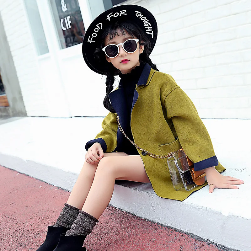 

Girls Clothes Trench Coats Jackets For Clothing Tops Kids Children's Windbreakers Spring Jacket Autumn Outerwear Wool Dress Coat