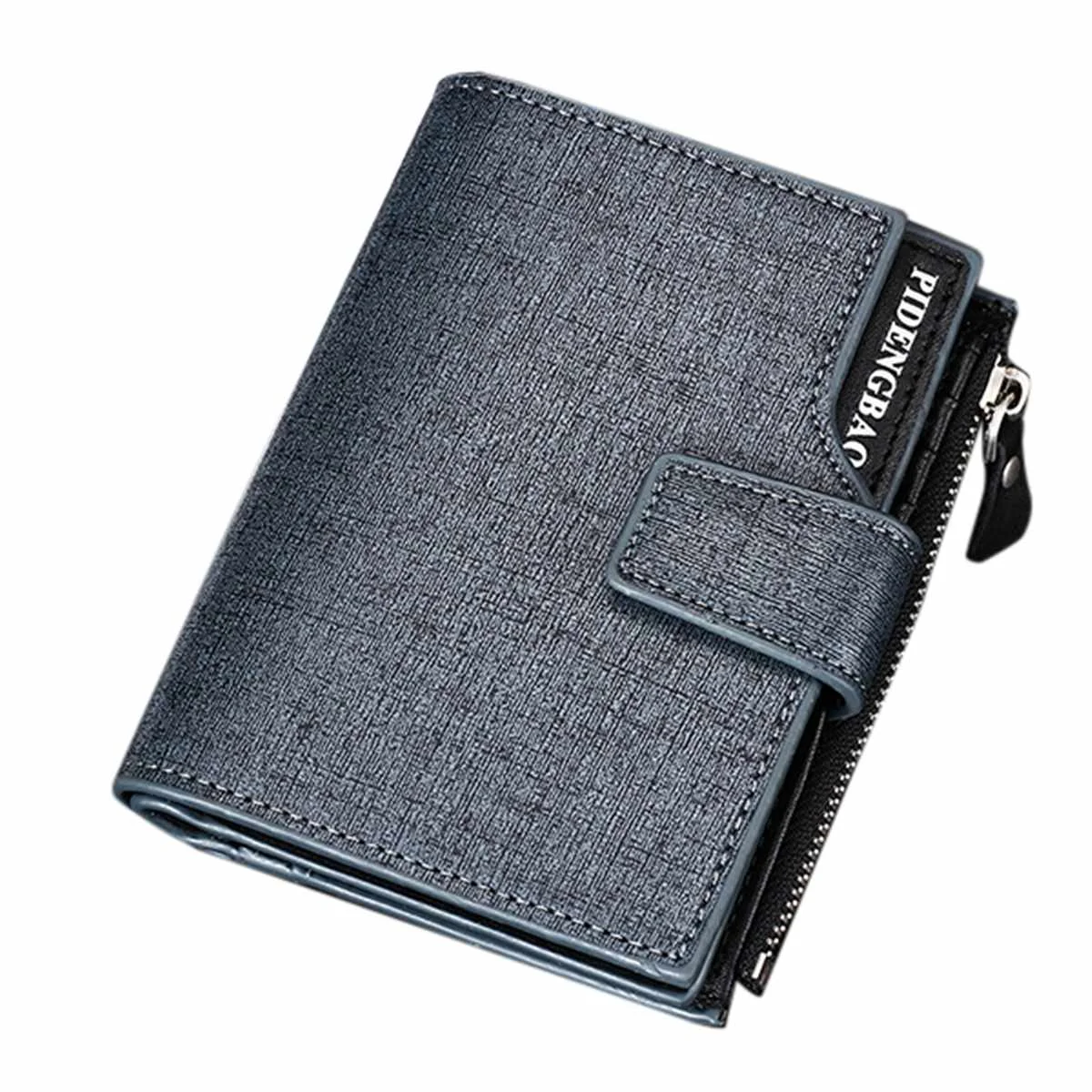 

New Men Wallets Zipper Wallet Men PU Leather Anti Theft Male Purse Wallet Male Short Foldable Card Holder Clutch Wallets Gift