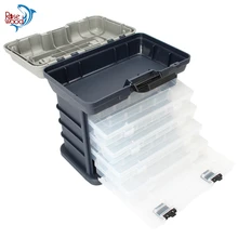 Открытый ящик для хранения рыболовных приманок портативный водонепроницаемый чехол-органайзер для рыболовных приманок с 4 коробками-маленький размер