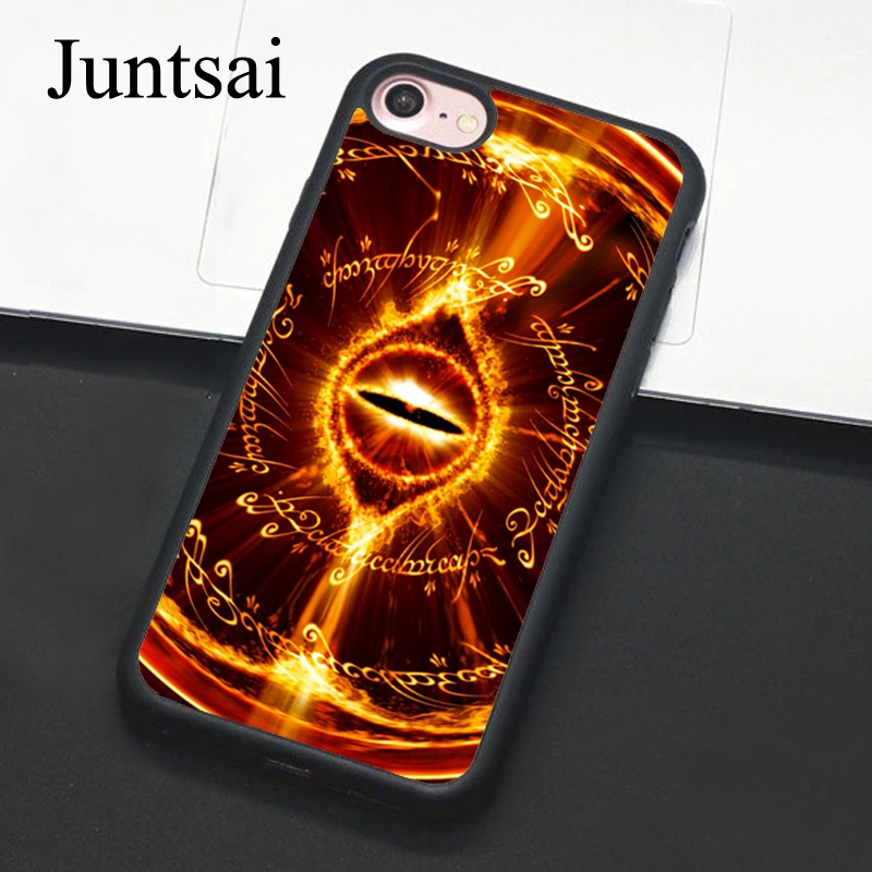 

Juntsai Eye of Sauron Phone Case For iPhone 7 6 6s Plus Rubber Cover For iPhone7 8 Plus X 5 5s SE Full Back Shell