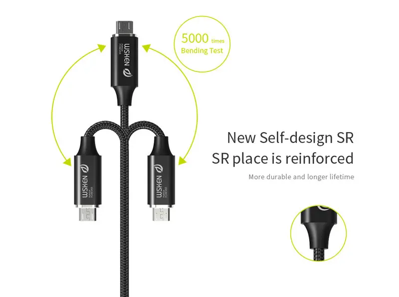 WSKEN Lite 2 magnetic micro usb type c metal data cable  (5)
