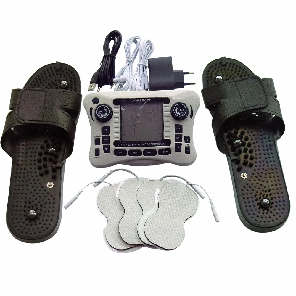 308B Tens Unit Dual Channel Output EMS Relief Electrical Nerve Muscle Stimulator Digital Therapy Massager Physiotherapy Device