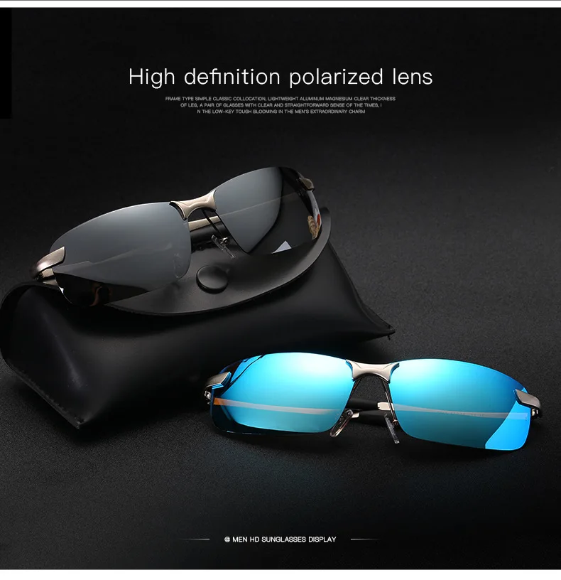 Civichic стильный поляризованные Солнцезащитные очки для женщин Для мужчин HD для вождения Очки без оправы зеркало очки День Ночь очки Открытый