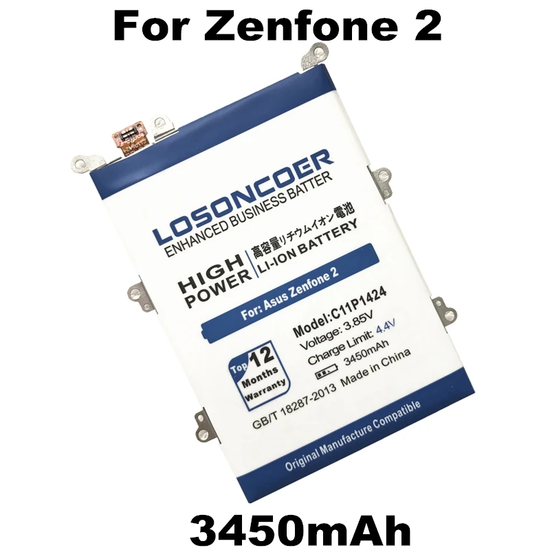 imágenes para C11P1424 LOSONCOER 3450 mAh Baterías de Teléfonos Móviles Para Asus Zenfone 2 Batería ZE551ML ZE550ML Batería de 5.5 pulgadas imágenes para C11P1424 LOSONCOER 3450 mAh Baterías de Teléfonos Móviles Para Asus Zenfone 2 Batería ZE551ML ZE550ML Batería de 5.5 pulgadas