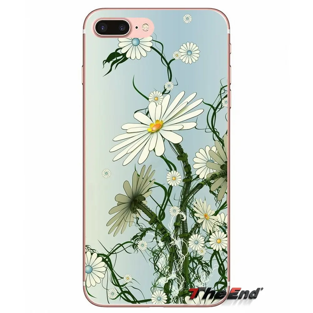 Абстрактные цветы цвета для Samsung Galaxy J1 J2 J3 J5 J7 A3 A5 A7 2015 2016 2017 J330 J530 J730 прозрачные