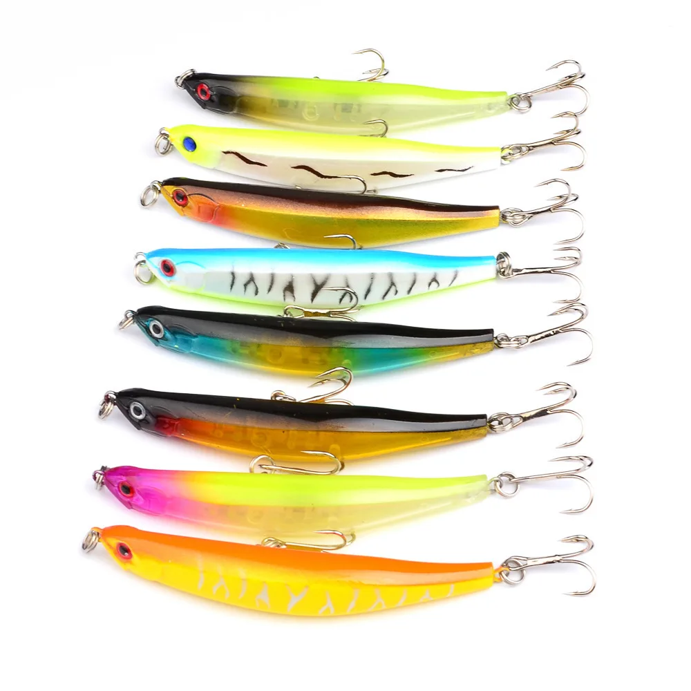 

1pc 3D Eyes Fishing Lures Minnow Plastic Hard Baits Trolling Wobblers 90mm/8.2g Artificial Bionic Jerkbait Decoy For Sea Pesca