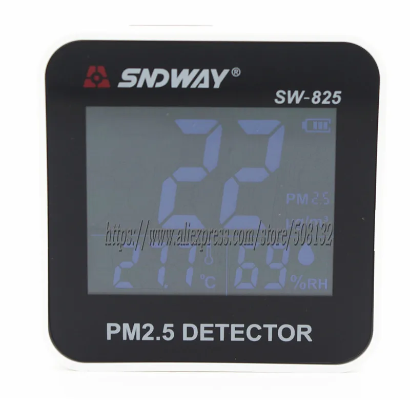 SNDWAY SW-825 цифровой PM2.5 детектор и температура и влажность мини портативный измеритель качества воздуха