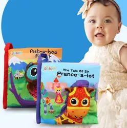 Мультфильм милые детские игрушки для малышей раннего развития животное мягкой тканью книги для маленьких детей обучение образование