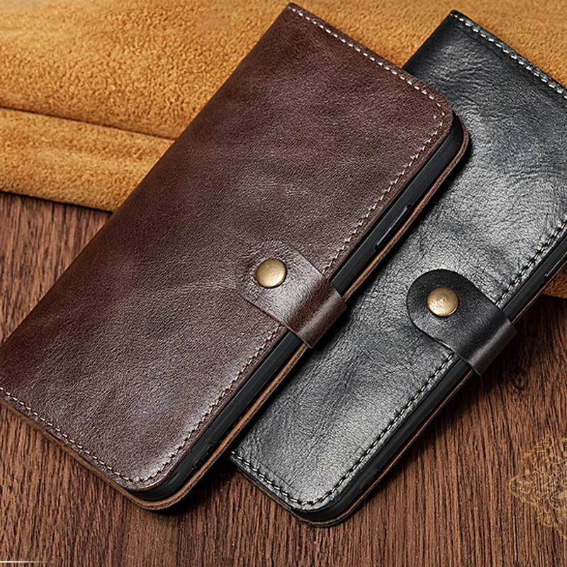 

YISHANGOU cases For Samsung Galaxy S10 Plus S10E Note 9 Genuine Leather Wallet Flip Card Case Over scrub protective phone cover