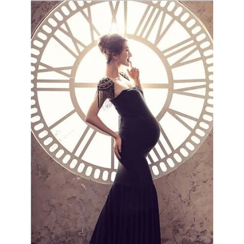 

2016 fashion Wedding photography Maternity professional art photographed dress Maternity gown pregnant Fancy shooting photo JL-3