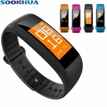 Soonhua новые 0.9" Touch Цвет Экран сердечного ритма шагомер калорий Фитнес трекер Смарт Браслет спортивные часы