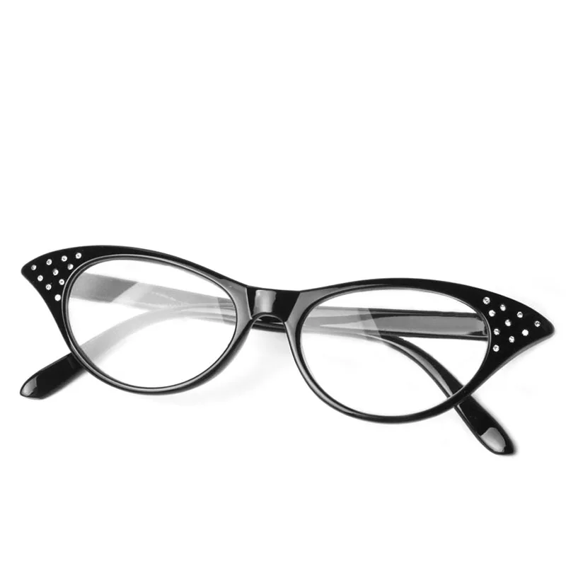 

Cat Eye Women Reading Glasses Resin Crystal Rhinestone Decoration Glasses-W7 10