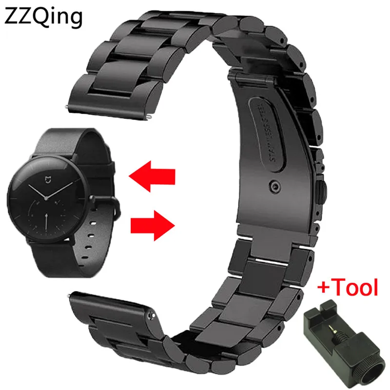 

Bracelet for Xiaomi Mijia Quartz Watch Strap men&women Wrist Metal Stainless Steel for Xiaomi Mijia Quartz Watch Belt ZZQing