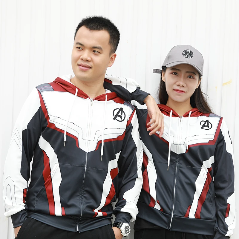 Avengers Endgame Quantum Realm Cosplay Costumes Advanced Tech Hoodie Jackets Superhero Captain Marvel Iron Man hulk Sweatshirt