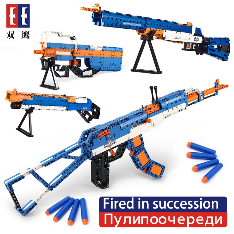 Винтовой револьвер SWAT Power GUN Technic Arms модель сборного кирпичного набора оружия Legoed