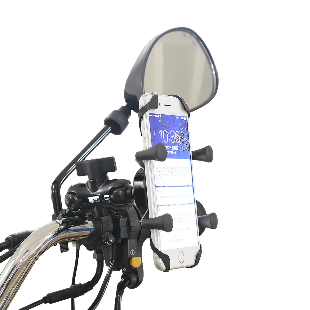 

Portable 360-Degree Rotatable Aluminium Alloy Bike Bicycle E-bike Motorcycle Mobile Phone Support Holder