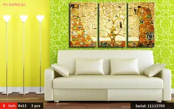 

3 Gustav Klimt kiss Home Decor Canvas Wall Art Picture Living Room Canvas Print Modern Painting Large Canvas 11115705