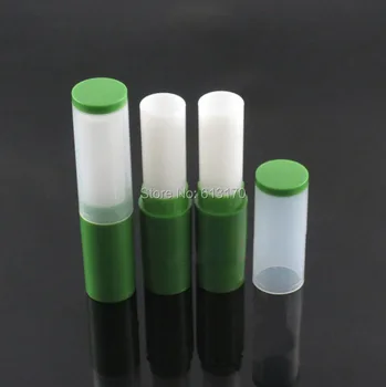 

New Arrival 4g Lip balm Tubes Empty lip stick tube Frosted DIY Lipstick Packing container Green color