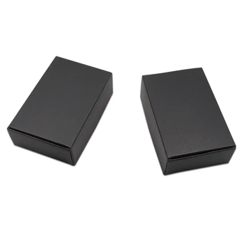 

25Pcs/lot 10.4*9.2*3cm Black Brown Kraft Paper Packaging Box Party Favors Packing Carton Box Paperboard Candy Gifts Package Box