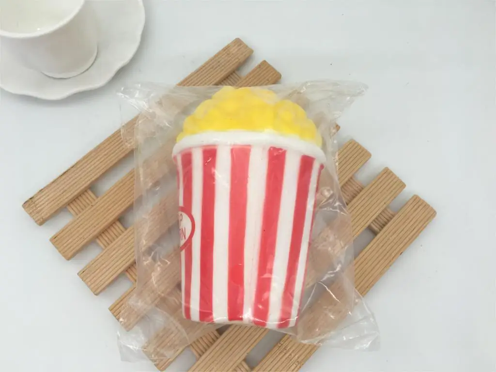 Мягкий искусственный еда модель попкорн мягкими Jumbo мягкие медленно нарастающее при сжатии Подвески с ремешками для телефона крем Ароматизированная пища малыш забавная игрушка - Цвет: NNL119