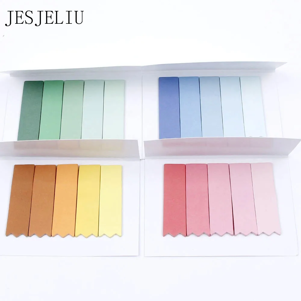 

Colorful Simple Gradient Color Self-Adhesive N Times Indexes Memo Pad Sticky Notes Bookmark School Office Supply