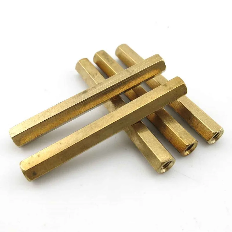 

10PCS Brass Standoff Spacer Copper Car Shell Column M3 Stud Fastener Hexagonal Body Post Mount Hollow Pillars for RC Model Cars