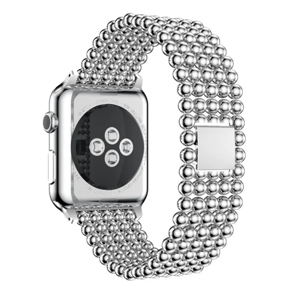 Ремешок хохлатый из нержавеющей стали для Apple Watch 5 4 Band 44 мм 40 браслет наручных