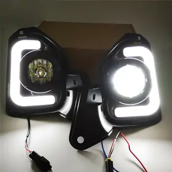 

2Pcs LED DRL Daytime Running Lights Fog light Driving Bumper Fit For Toyota Hiace 2014-2018