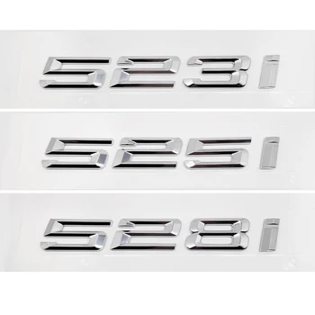 

for BMW 5 Series Rear Emblem for BMW 523i 525i 528i GT E53 E85 F25 I8 E49 E60 E90 3D Sticker Auto Trunk Lid Decal Silver Badge