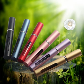 

5ml Mini Portable Travel Refillable Perfume Atomizer Bottle Perfume bottle For Spray Scent Pump Case Empty Cosmetic Containers