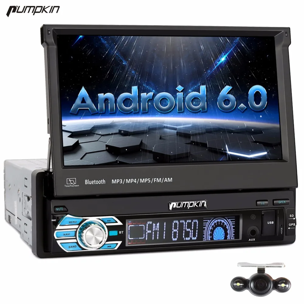 Pumpkin 1 Din 7'' Android 6.0 Universal Car DVD Player GPS Navigation