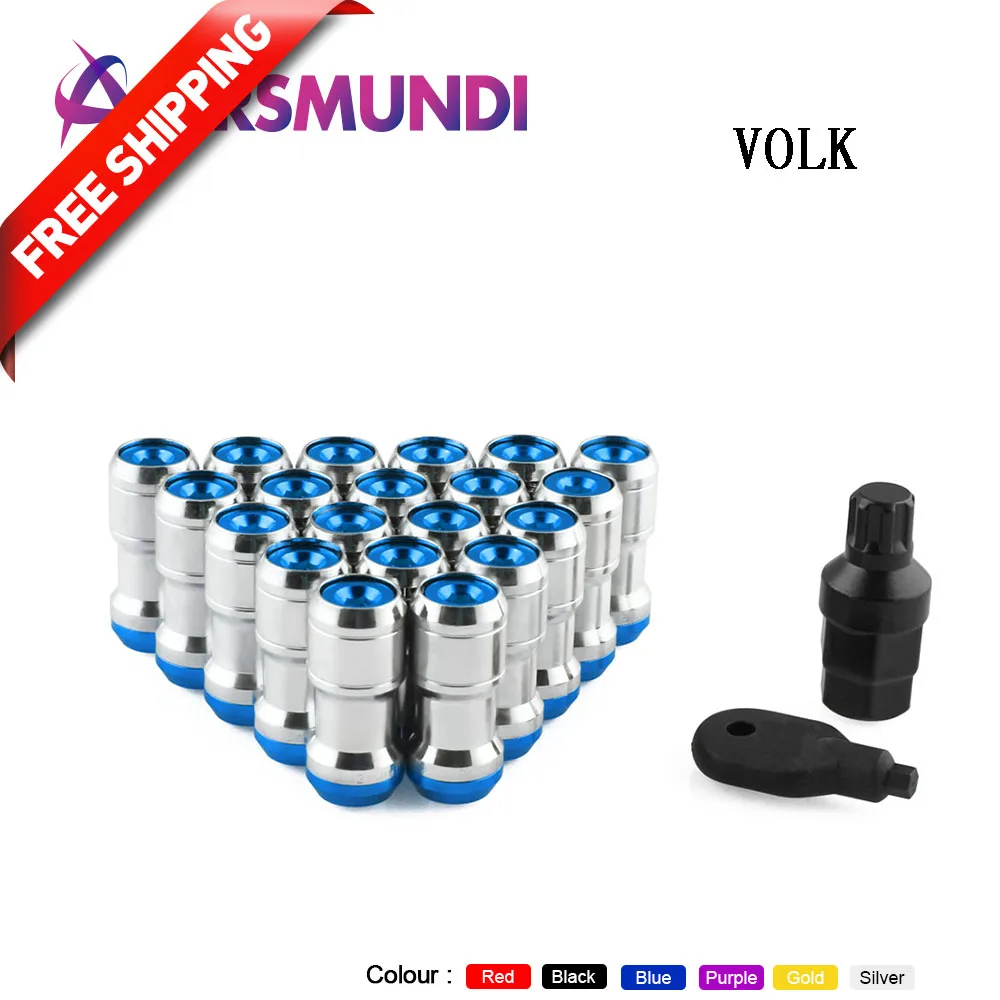 

free shipping Volk Racing Concealed Heptagon Formula Steel Wheels Lock Lug Nuts M12X1.5/M12x1.25 20PCS Acorn Rim Close