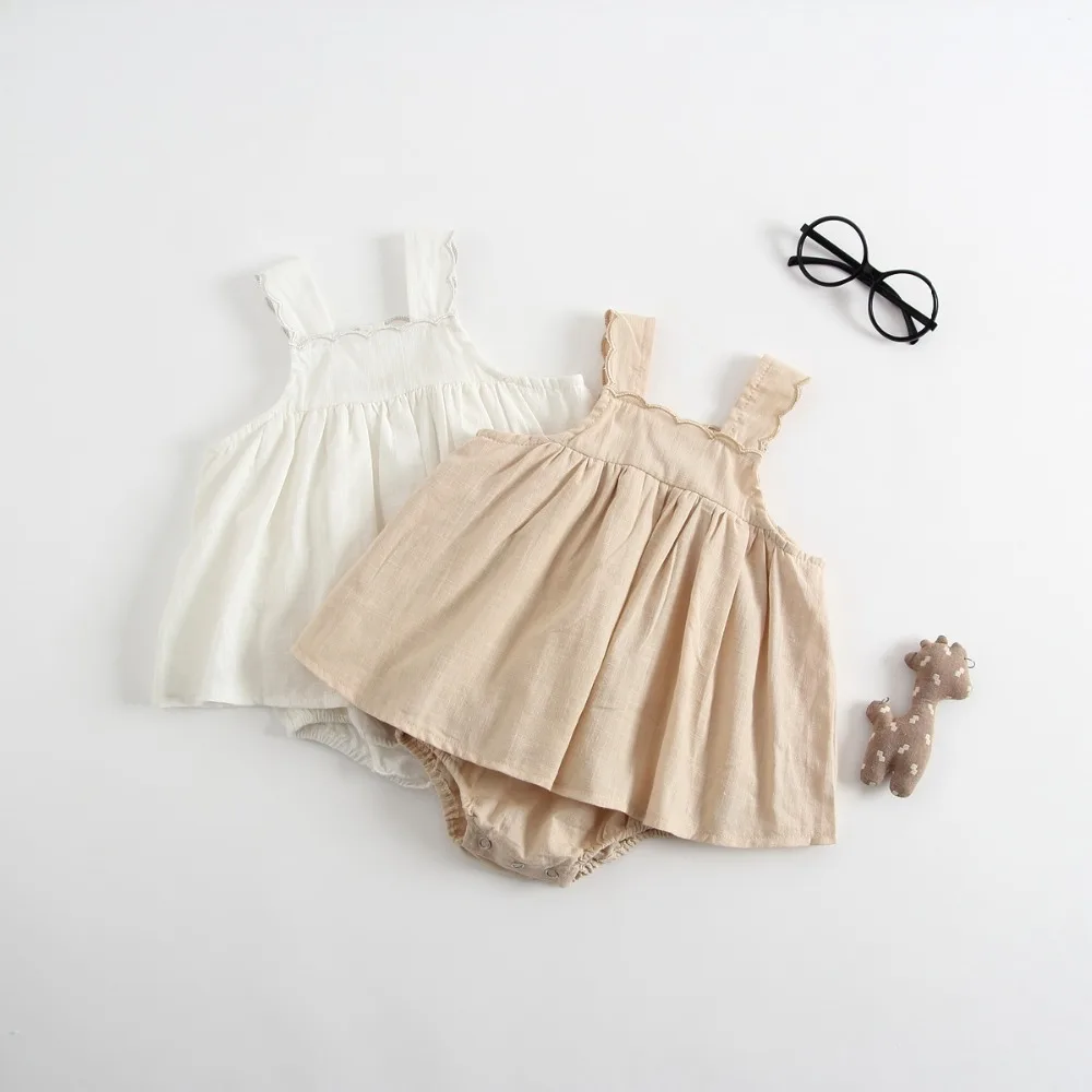 Hurave causal dress ruched Clothes Children romper Kids long sleeve square collar Dresses Baby Girls solid bodysuits sundress | Детская