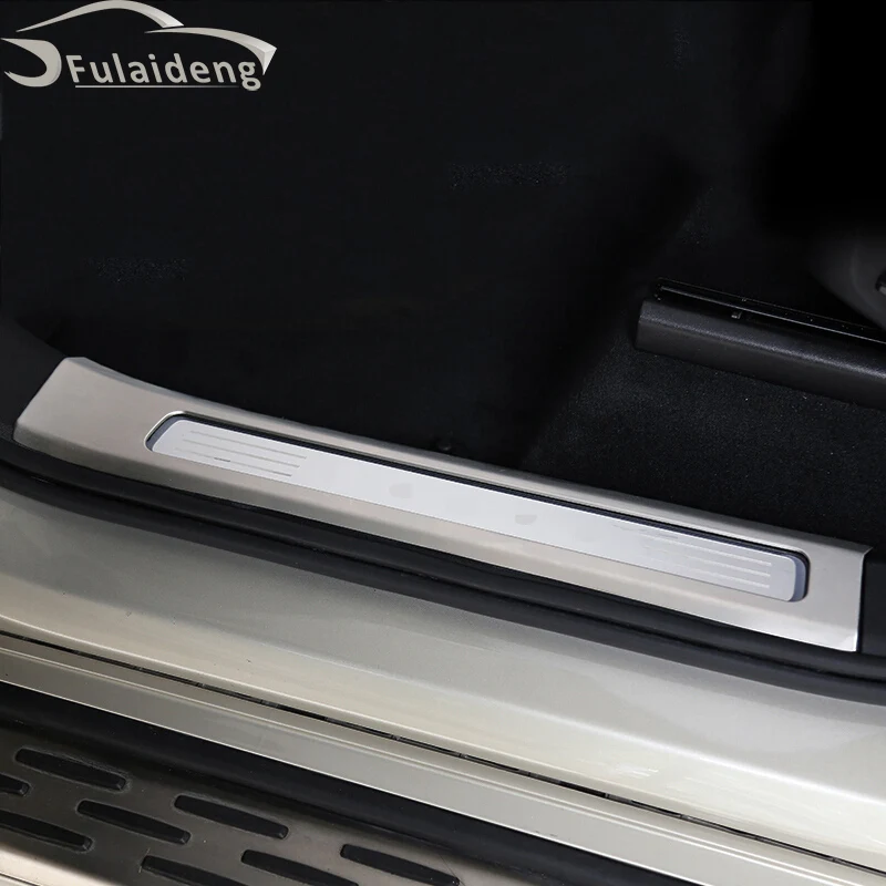 Для Volvo XC90 2015-2018 автомобиля из нержавеющей стали, защита дверных порогов накладка Защитная крышка автомобиля Средства для укладки волос 4 шт