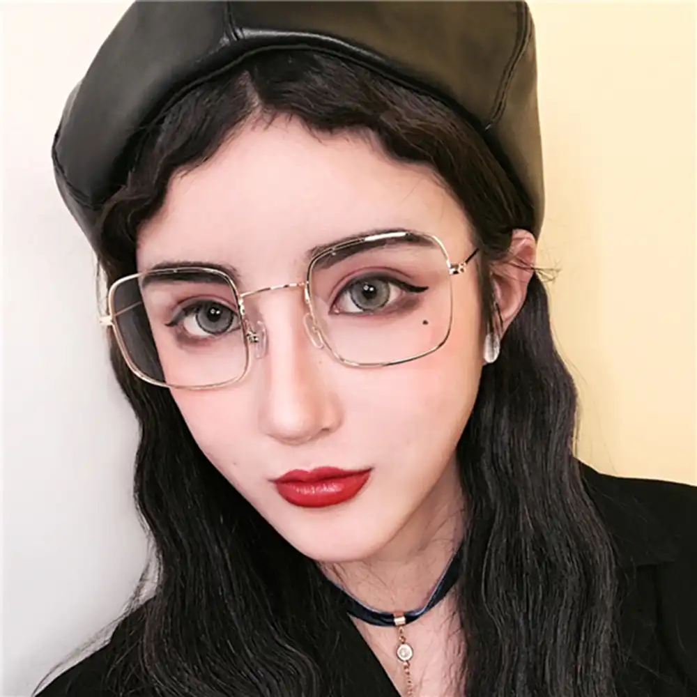 square wire rim glasses