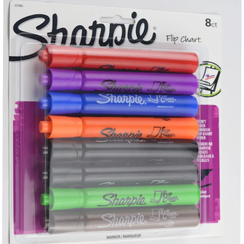 

sharpie flipchart paper marker 8ct Bullet low odor 22480 water based Non-squeak