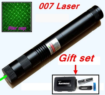 

[ReadStar]RedStar 007 high burn match Laser Gift set Green laser pointer laser pen include pattern cap and battery charger