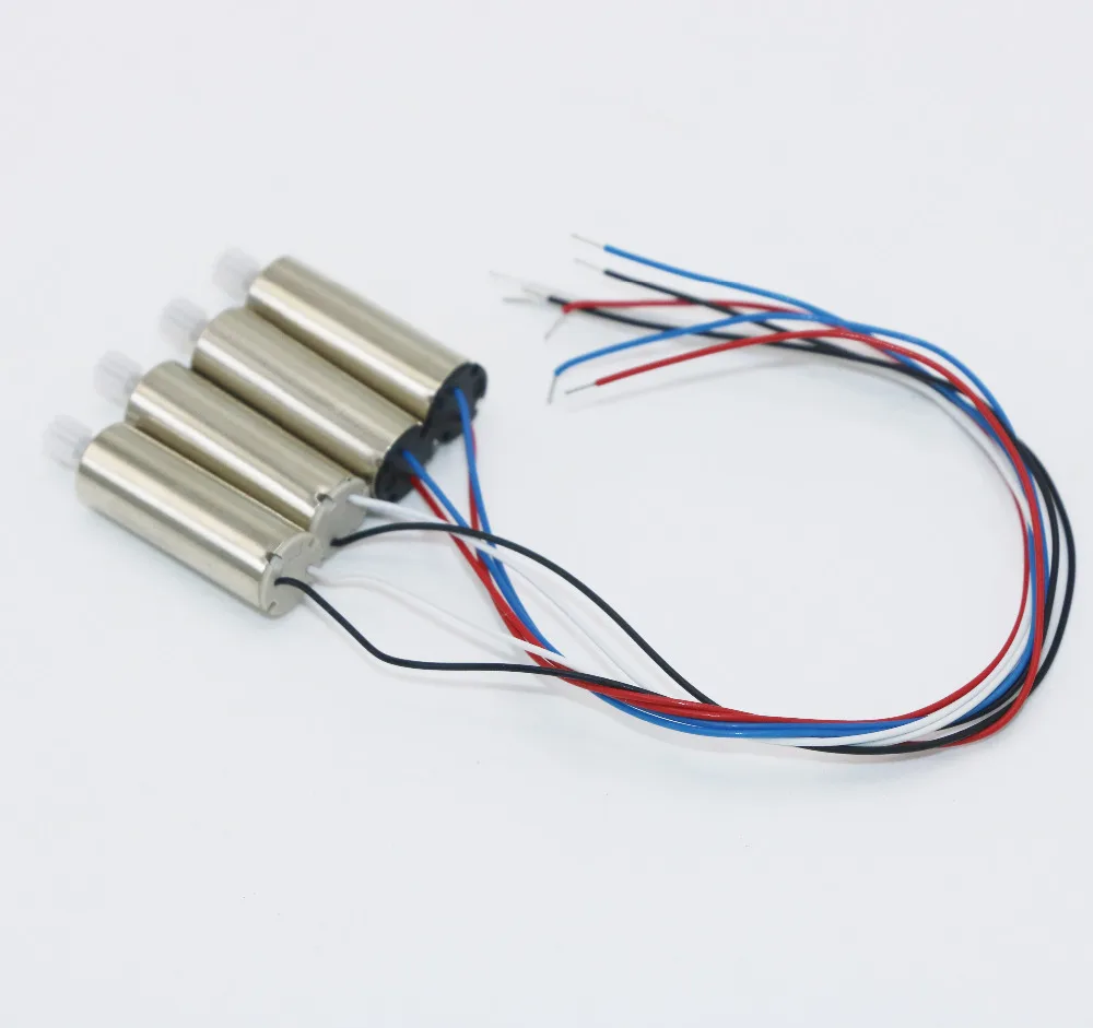 Mini moteurs RC pour Syma X5 X5C, vue de dessus montrant les connecteurs et hélices