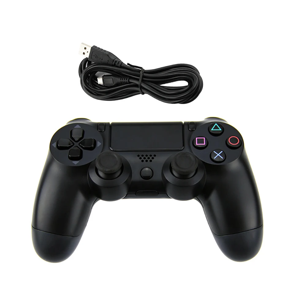 melhor Zuczug 4 PS4 Wired Controller Gamepad Para Sony Playstation Controlador Para PC USB Joystick Gamepad Para PS4